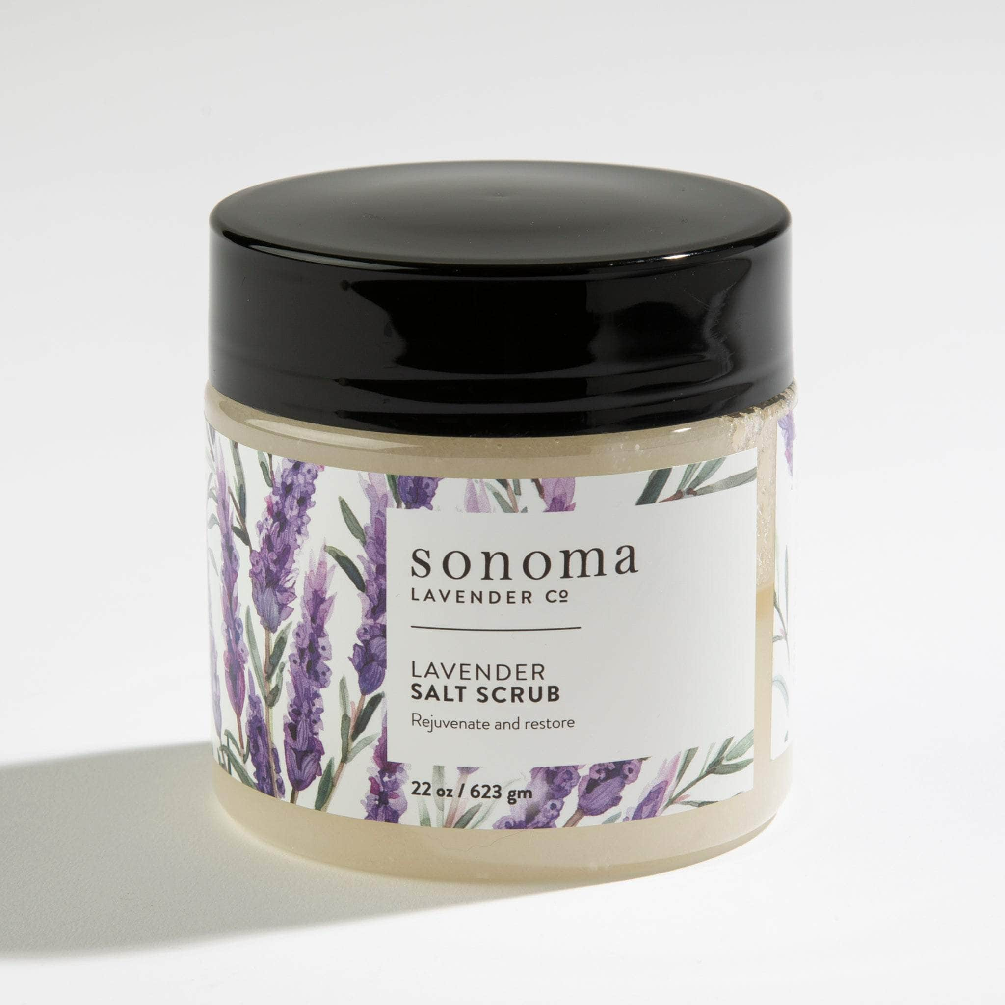 Deeply exfoliates and nourishes skin with mineral-rich salts and hydrating lavender essential oil for a soothing detox.