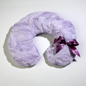 Lavender Spa Neck Pillow in Plush 'Lavender Cloud' Fabric