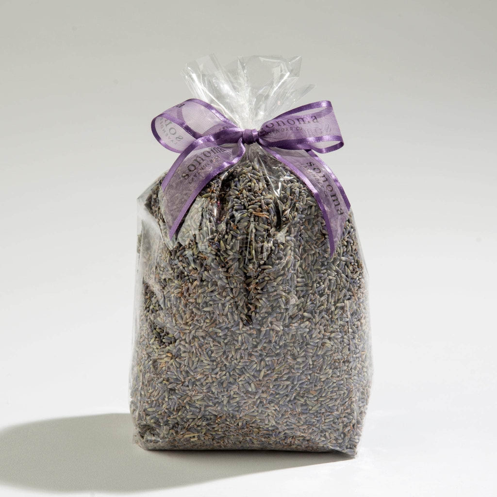 Loose Sonoma Lavender buds in an 8oz bulk bag, showcasing fragrant, premium-quality dried lavender perfect for crafts, sachets, or relaxation.