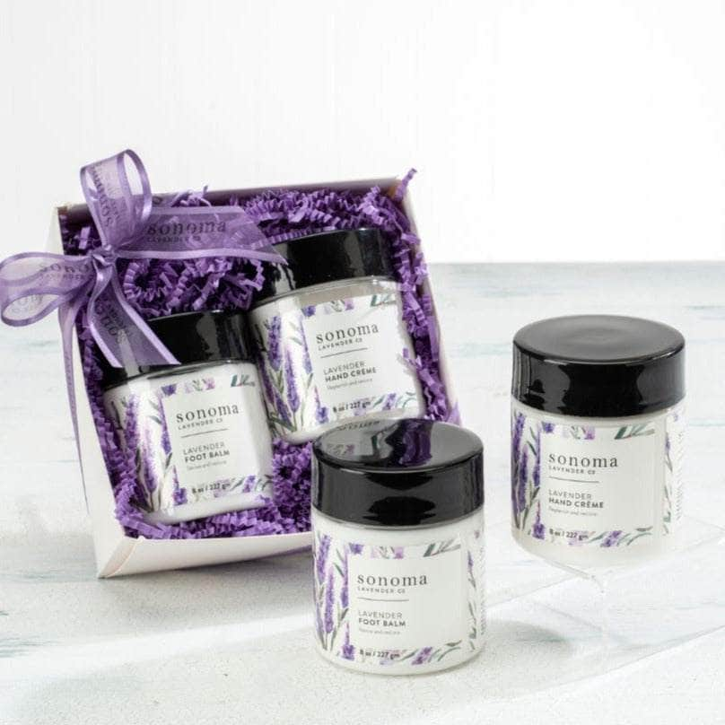 Indulge in a luxurious at-home spa experience with our Lavender Hand & Foot Gift Set—soothing, hydrating, and deeply relaxing for ultimate self-care.