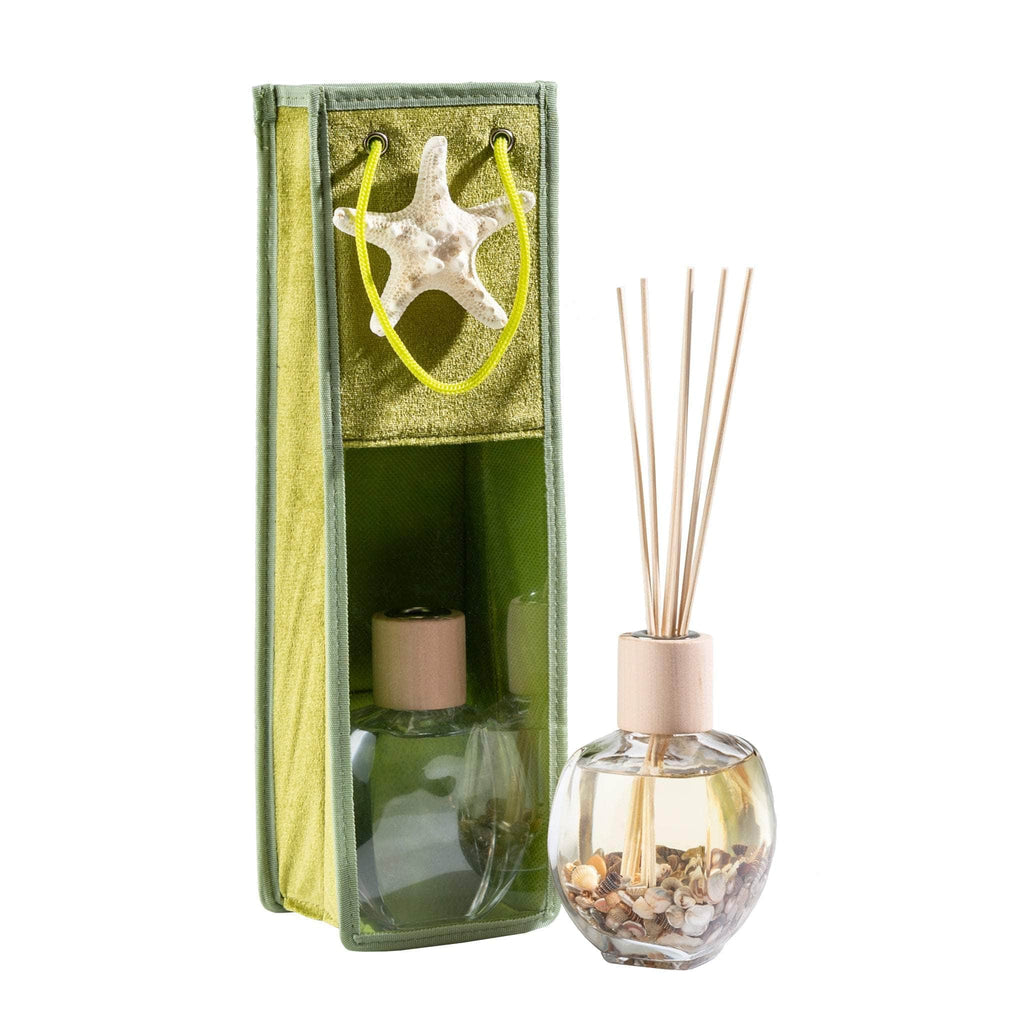 "Ocean Aire Room Diffuser fills your space with a refreshing, calming sea breeze scent, promoting relaxation and a peaceful atmosphere.